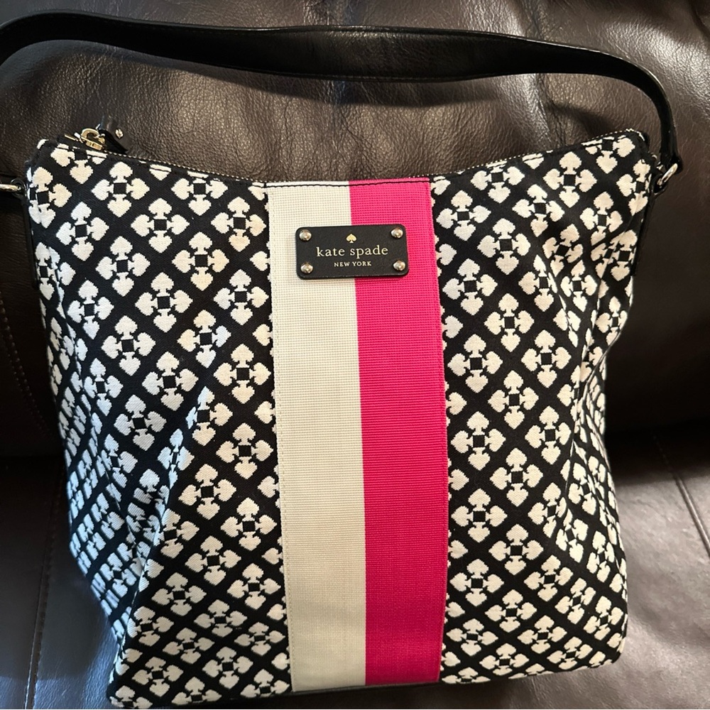 Kate Spade Black and Pink Patterned HOBO Bag - Picture 10 of 10